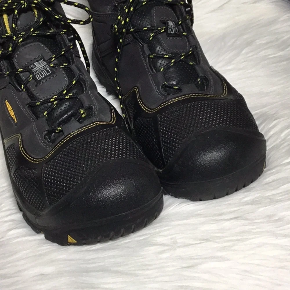 Keen Men’s Logandale Waterproof Steel Toe Boot, Raven/Black, 13D